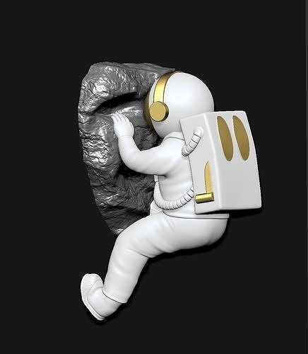 astronauta parete decorazione arte calcolo spazio carattere Casa tuta spaziale scultura nasa statua decorativo cosmonauta Apollo sci fi sculture 3D print model - Mito3D