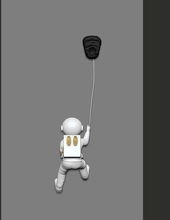 astronaut flying kite wall art 3dprinting home decor 3d print sculpture climbing man statue printable climb sculptures general spacesuit astroanut ready 3d print model - Mito3D