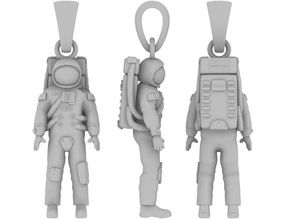 astronauta pendente natura animale 3dmodel 3dprinting gioielleria nasa spazio casco uniforme cosmonauta ciondoli 3d print model - Mito3D