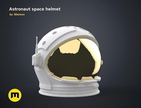 astronauta espaço capacete apolo 11 neil armstrong vestível traje brinquedo 3d imprimível suporte acessórios réplica lua jogos brinquedos 3d print model - Mito3D