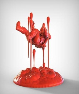 astronauta estatuas técnico detalles sangre celebracion hombre azúcar aislado romance Arte matemático 3d print model - Mito3D