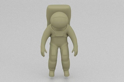 astronaute homme sculpture statue espace cosmonaute costume armure science vide astronomie physique 3d print model - Mito3D