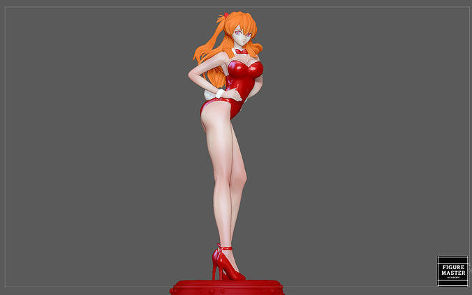 asuka langley hase evangelion anime mädchen charakter kunst skulpturen 3D print model - Mito3D