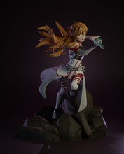 asuna sword art online 3dprint girl fantasy anime swordartonline games toys 3d print model - Mito3D