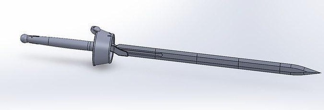 asuna yuuki rapier kılıç fantezi sao silah bıçak ağzı bıçaklı mmorpg oyunlar oyuncaklar 3d print model - Mito3D