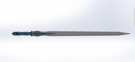 asunas rapier alo sao 1 to1 3d impression modèle épée fantaisie arme mêlée chevalier guerrier lame croisé loisir diy 3d print model - Mito3D