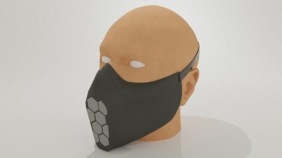 asimetrik maske açılış mekanizma kapaklar vanalar tasarım Kostüm oyunu moda hobi kendin yap 3d print model - Mito3D