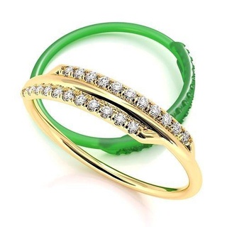 asymmetrisch Diamant Ring Engagement Schmuck druckbar Juwel Silber Gold Platin brillant Sterling USA zart klein Hochzeit Band Ringe 3d print model - Mito3D