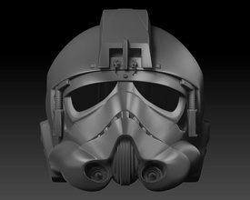 at capacete 3d modelo Estrela guerras lutador resistência Guerra Estrelas militares rebelde Skywalker espaço nave espacial brinquedos imperial andador Império gravata piloto jogos 3d print model - Mito3D