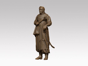 ataman statue of man holding sword ukrainian kozak zaporizhzhya historical cold soldier art sculptures 3d print model - Mito3D