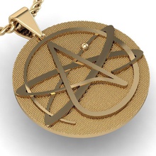 atheist sign pendant jewelry printable gold science silver stl 3ds obj cad print wild necklaces design symbol pendants 3d print model - Mito3D