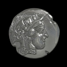 athéna monnaie espèces argent trésor médiéval bijoux 3d print model - Mito3D