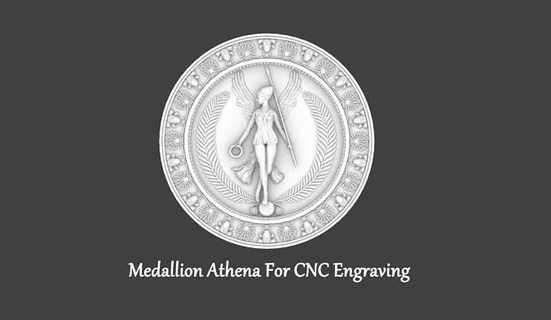 Athena madalyon cnc gravür tasarım Yunan Antik atina Yunanistan mimari heykel taş tarihi KADIN madeni para rozet cad kam oymacılık mücevher Odun Sanat paralar Rozetler 3d print model - Mito3D