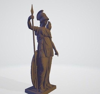 atenea búho 3d modelo impresión griego Grecia divinidad Minerva Zeus olímpico Arte esculturas 3d print model - Mito3D