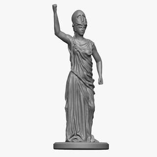 Atenas estátua escultura 3d clássico impressão Alto poli antigo grego histórico artes cultural egípcio senhor submundo juiz morto poderoso Deus arte esculturas 3d print model - Mito3D