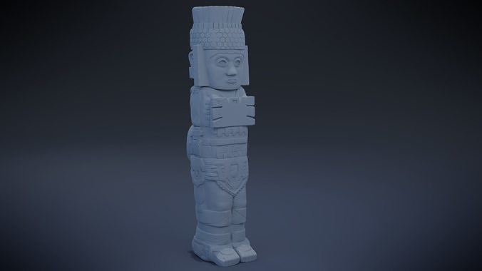 atlantean figure aztec toltec ancient maya temple ruin tomb indian mexico archaeology mexican monument statue mayan inca column olmec decoration art sculptures 3D print model - Mito3D