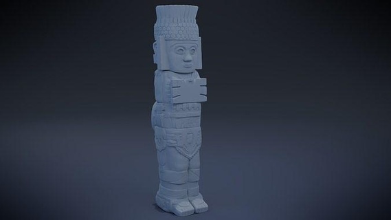 Atlanta şekil Aztek toltek Antik Maya tapınak şakak mabet harabe mezar Hintli Meksika arkeoloji Meksikalı anıt heykel Inca sütun Olec dekorasyon Sanat heykeller 3d print model - Mito3D