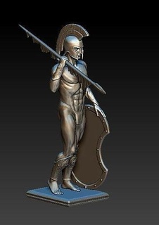 atlantean guerriero antico monumento arte scultura atlantis fantasia sculture 3d print model - Mito3D