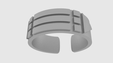 atlantis rings jewelry design sterling modern 3d print model - Mito3D