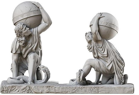 atlas atlante estatua Arte escultura mármol Monumento figura arquitectónico decoración Roca griego romano antiguo galería esculturas 3d print model - Mito3D