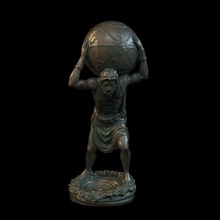 atlas statue of man carrying ball god greek antiqu greece roman marble bronze sculpture art sculptures 3d print model - Mito3D