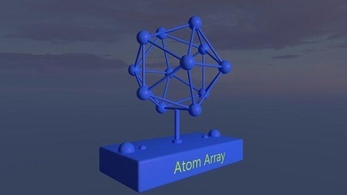 atomo Vettore tecnologia squadra chimica fisica sferica molecolare scientifico connessione biologia scienza 3d print model - Mito3D