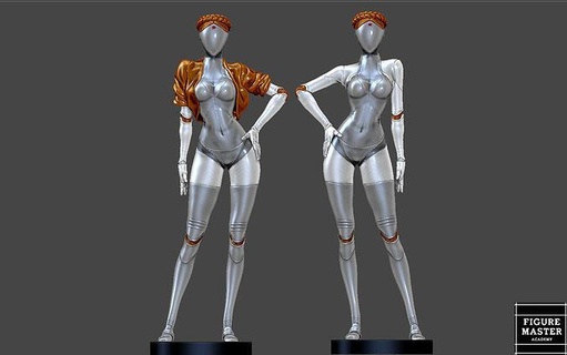 atomik kalp ikizler robot ikiz insansı 3d Yazdır Sanat heykeller 3d print model - Mito3D