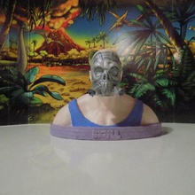 atómico cráneo 2 hombre estatua escultura cabeza busto fantasía horror arte esculturas 3d print model - Mito3D