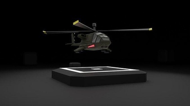 ataque helicóptero energía mk3 misil ametralladora espada guerra defensa cibernético ciencia ficción futuro futurista equipo militar juegos juguetes rotor heli 3d print model - Mito3D