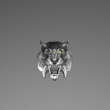 attacco of tigre occhio pendente squillare gioielleria gemma freddo bellissimo libero professionista gatto leone pantera collana selvaggio ciondoli 3d print model - Mito3D