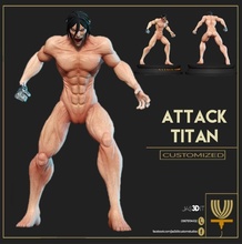 ataque on titán 3d modelo shingeki kyojin eren yeager impresión pasatiempo bricolaje diy 3d print model - Mito3D