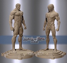 ataque on titán paquete 3d impresión escultura anatomía modelado anime eren jaeger juguete shingeki kyojin lloviendo arte esculturas 3d print model - Mito3D