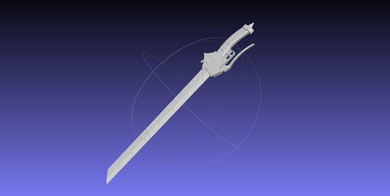 attack on titan sword basic printable replica shingeki no kyojin blade weapon toy bladed paperknife hardened assembly 3d costume cosplay fantasy anime games toys 3d print model - Mito3D