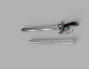 saldırı titan kılıç anime bıçak ağzı manga çalışma oyunlar oyuncaklar 3d print model - Mito3D