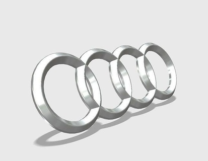 Audi amblem Kulp destek araba teknoloji araç logo hobi kendin yap 3d print model - Mito3D