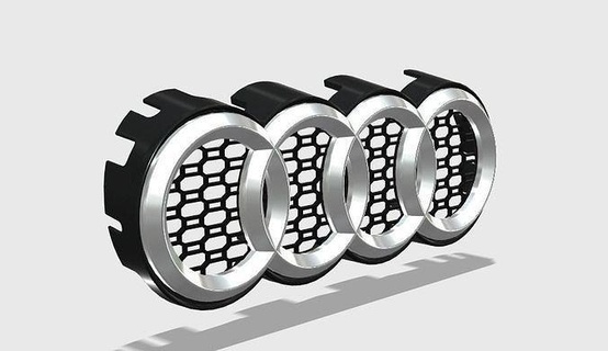 Audi amblem Kulp destek araba araç Almanya yarış sembol logo lüks spor hobi kendin yap 3d print model - Mito3D
