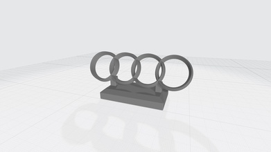 audi logo art conception architecture symbole intérieur bijoux 3d print model - Mito3D