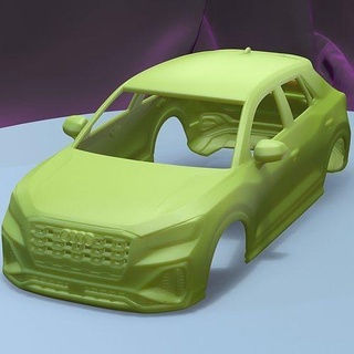 audi q2 2021 imprimível carro corpo fenda escalextrico Tamiya rc miniz controle rastejante ninco Kyosho scx axial jogos brinquedos acessórios 3d print model - Mito3D