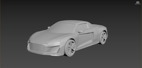audi r8 2020 small scale car cars hobby auto automotive sport model printcar print drive rc toy plastic diy 3d print model - Mito3D