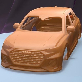 audi rs q3 2020 printable car body slot scalextric tamiya rc miniz control crawler ninco kyosho scx axial games toys game accessories 3d print model - Mito3D