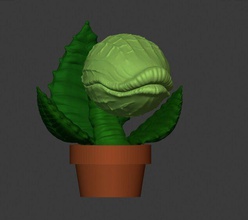 audrey 2 flytrap little shop horror plant pot movie classic collectible leaf nature games toys 3d print model - Mito3D