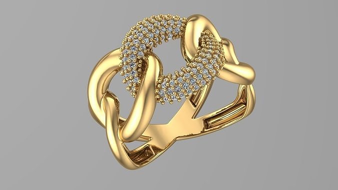 burgu yüzük altın gümüş takı mücevher moda tasarım yüzükler 3D print model - Mito3D