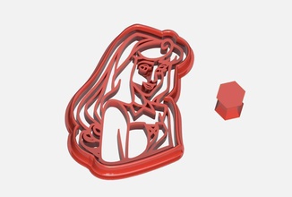 aurora princesa disney galleta cortador jugar doh dibujos animados walt casa cocina comida 3d print model - Mito3D