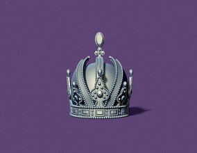 austrian crown gold tiara jewelry royalty gem retro shining luxury vintage silver printable monarch king royal coronal toys queen games 3d print model - Mito3D