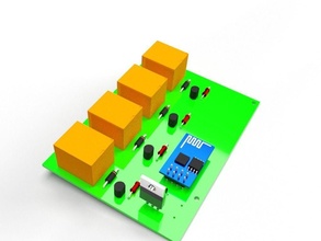 casa automazione esp transistor ic nodemcu esp01 resistenza diodo circuito tavola sviluppo voltaggio regolatore esp8266 passatempo fai elettronica 3d print model - Mito3D