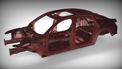 automobil wagen körper weiß auto fahrzeug transport weiß pinkeln karosserie hobby diy 3dprint technologie ingenieurwesen 3d print model - Mito3D