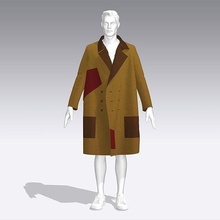l'automne manteau mode homme décontractée porter 3d print model - Mito3D