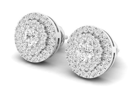 av 297 beyaz elmas Hanımlar hale stil damızlık küpe takı yazdırılabilir gümüş altın mücevher nişan düğün parlak lüks cad moda platin 3d print model - Mito3D