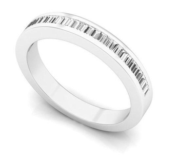 av 299 baguete diamante senhoras aniversário Casamento banda anel joalheria ouro imprimível prata argolas jóia gema jóias brilhante moda cafajeste noivado beleza 3d print model - Mito3D