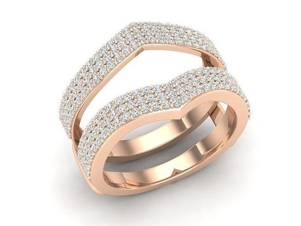 av 397 linha volta diamante senhoras aniversário Casamento banda joalheria anel jóia jóias imprimível noivado brilhante esterlina argolas prata moda beleza branco 3d print model - Mito3D